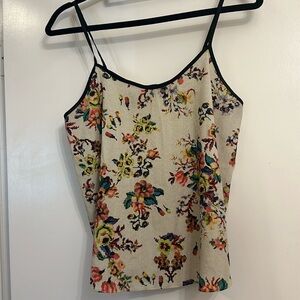 Topshop Woven Floral Tank